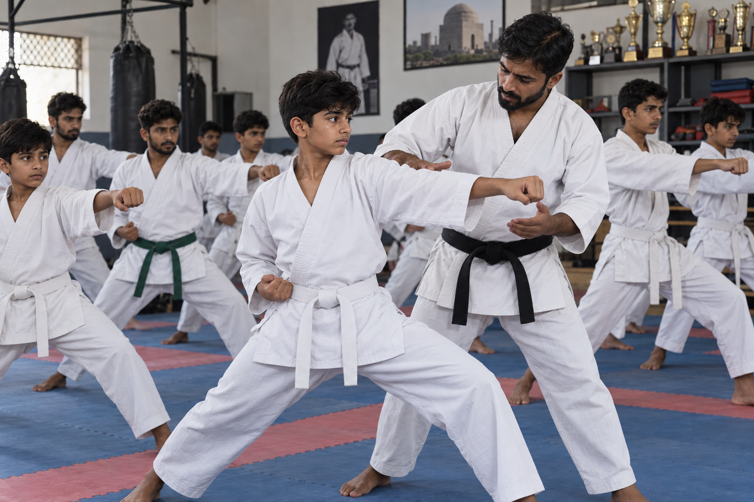 Karate training